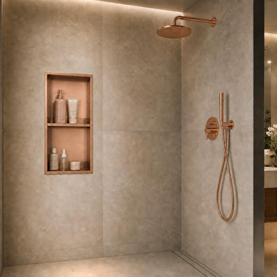 Hornacina Ducha MEDIMEX Artic HOR003 Oro Rosa Cepillado 33x63