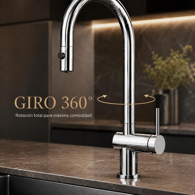 Grifo Cocina Extraíble IMEX Lazio GOS006 Cromo