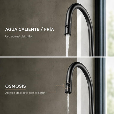Grifo Cocina Extraíble IMEX Lazio GOS006/BGM Black Gun Metal