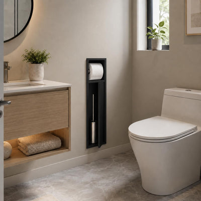 Hornacina Baño Medimex Egean HOR007 Negro Mate 17x60
