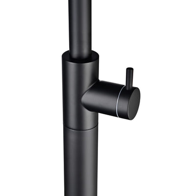 Columna Ducha Exterior Poolimex Alaska GPA002 Negro Mate Acero Inoxidable S316