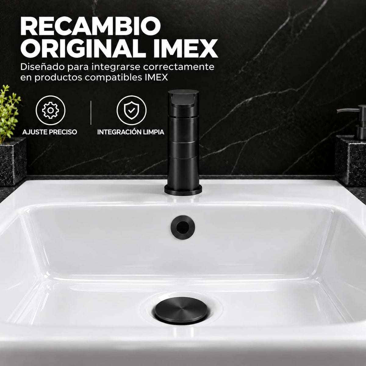 Embellecedor para Rebosadero de Lavabo IMEX ERL001 6 Acabados