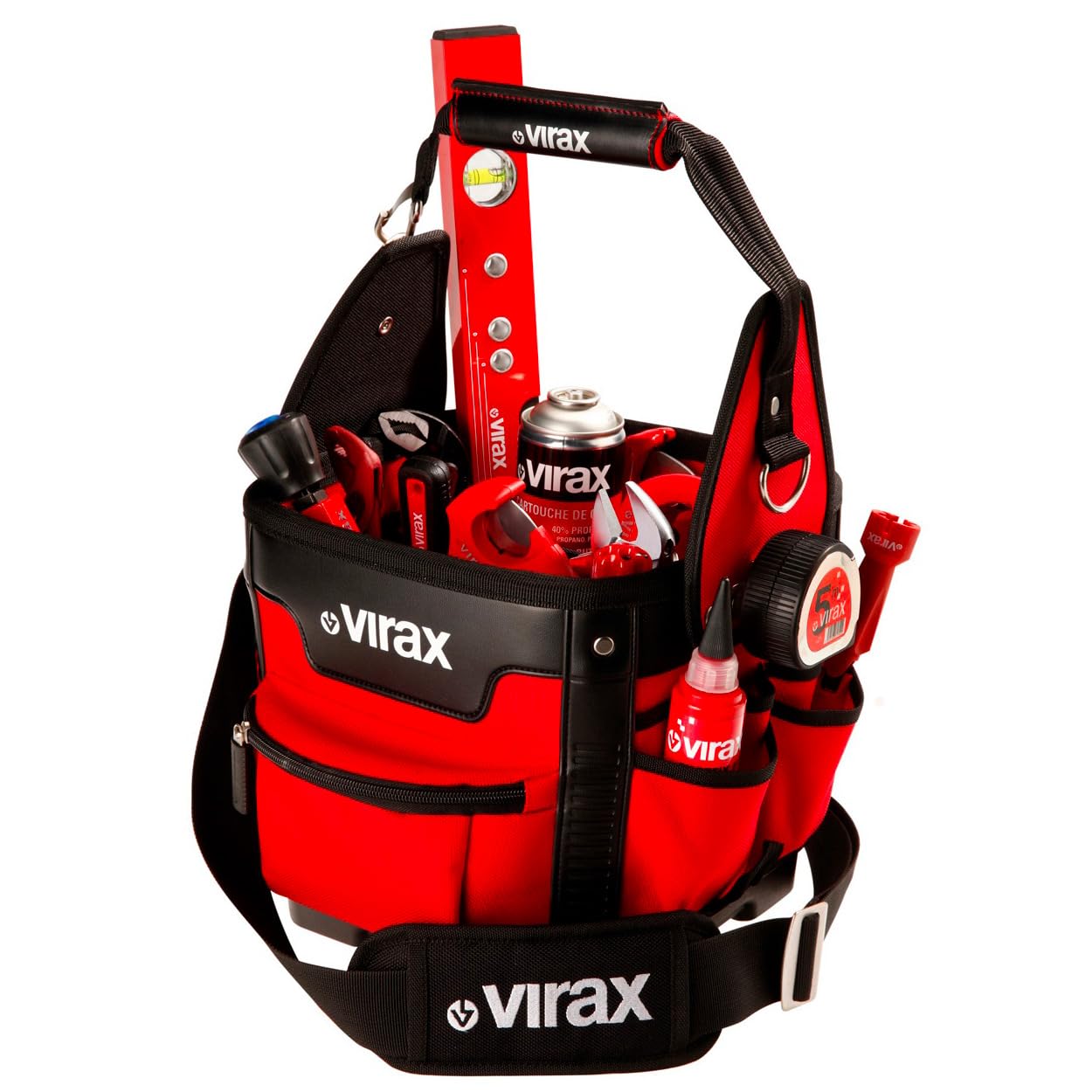 Virax - Bolsa de cubo para herramientas textil (carga 15 kg)