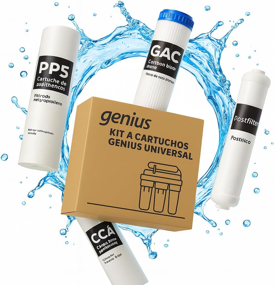 ATH Kit 4 Cartuchos Recambio Ósmosis Universal Genius | Compatible Multimarca