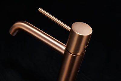 Grifo Lavabo IMEX Monza BDM039-1ORC Oro Rosa Cepillado