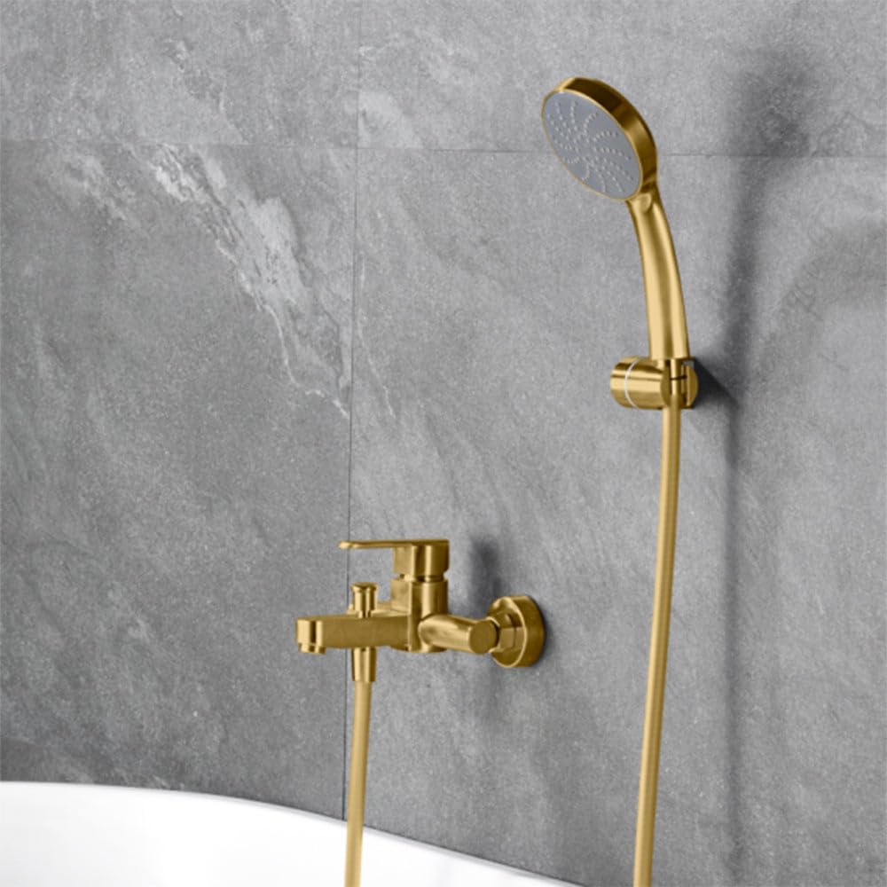 Imex - Kit de Ducha Monomando Roma BDR001-4OC | Oro cepillado, Latón de alta calidad, Diseño elegante