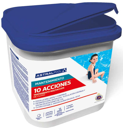 Cloro 10 Acciones AstralPool 5 kg disolución lenta para piscinas