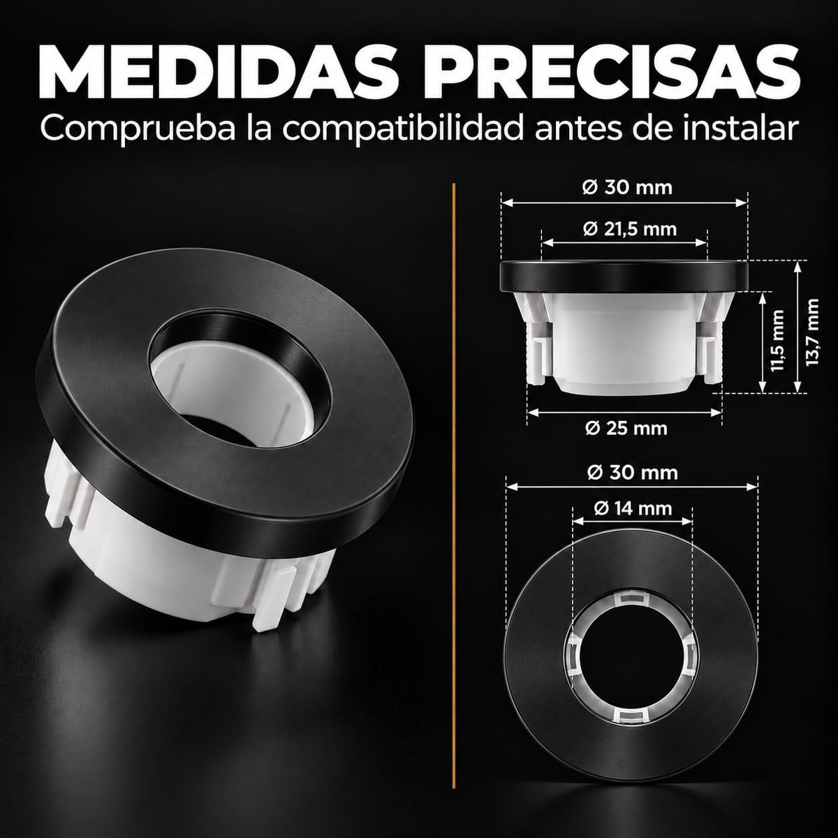 Embellecedor para Rebosadero de Lavabo IMEX ERL001 6 Acabados