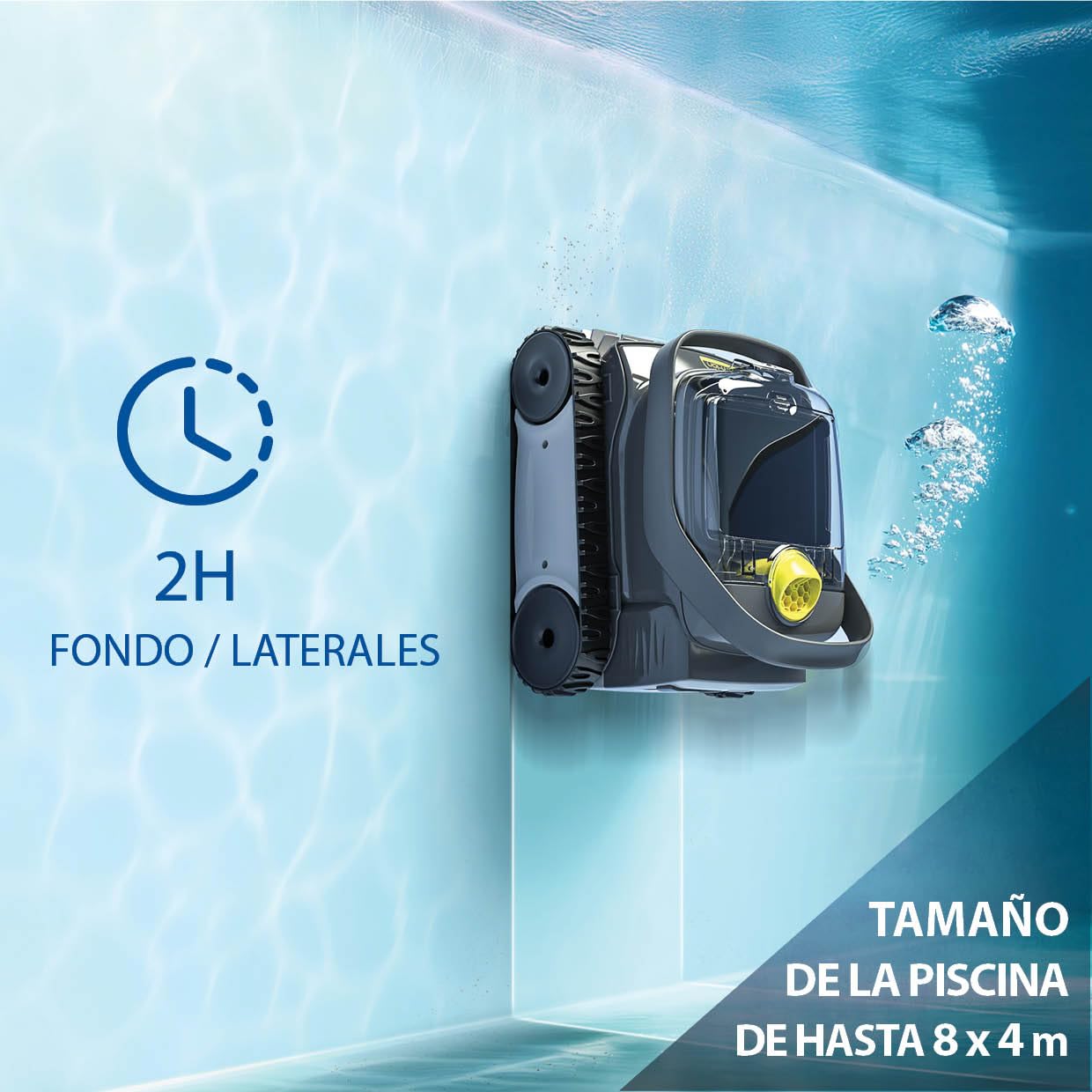 Zodiac Pixel OP 32 limpiafondos bateria, Limpia Fondo y Paredes de Las Piscinas de hasta 8x4m. Batería de Litio, Ciclo de 2h