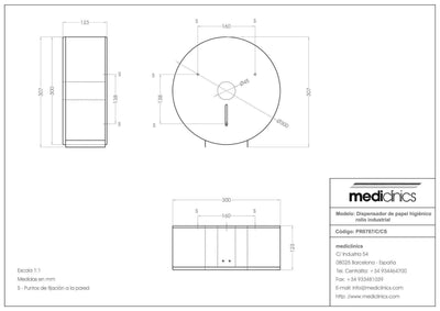 Dispensador Papel Higiénico Circular Mediclinics