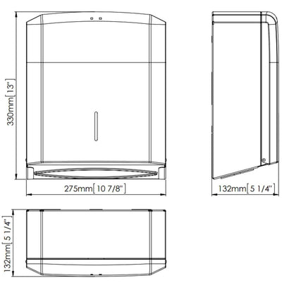 Dispensador de Papel Toalla Mediclinics DT2106B Negro