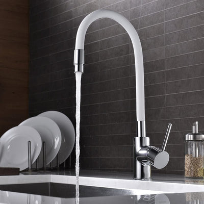 Grifo Cocina IMEX Viena GCE009 Cromo Blanco