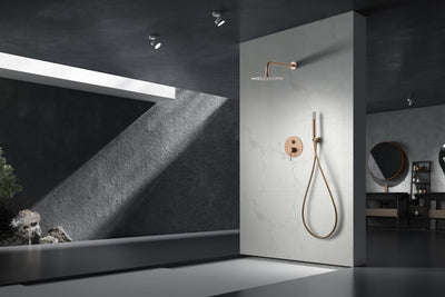 Conjunto Ducha Empotrado IMEX Line GPD038ORC Oro Rosa Cepillado