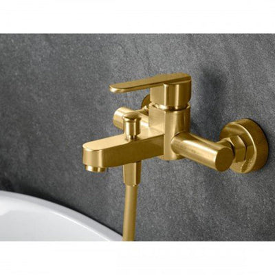 Kit de Ducha Monomando IMEX ROMA BDR001-4OC Oro Cepillado