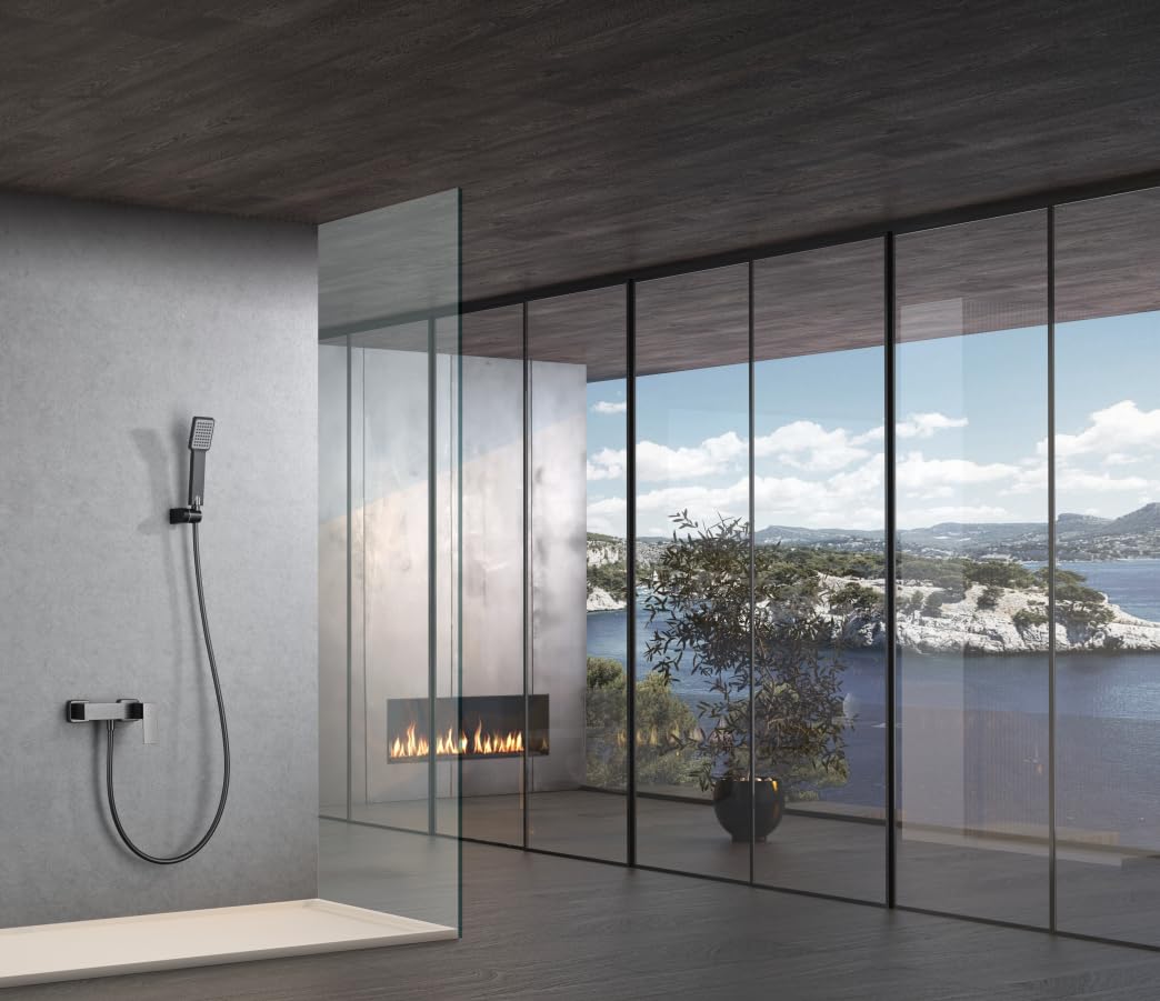 Kit de Ducha Monomando IMEX PISA BDP048-5BGM Black Gun Metal