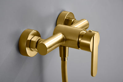 Conjunto de Ducha Monomando IMEX Roma BDR001-5OC Oro Cepillado