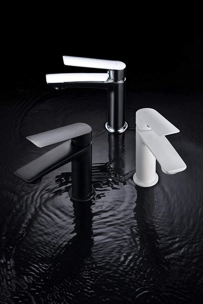 Grifo Lavabo Alto IMEX Luxor BDX023-3BL Blanco Mate