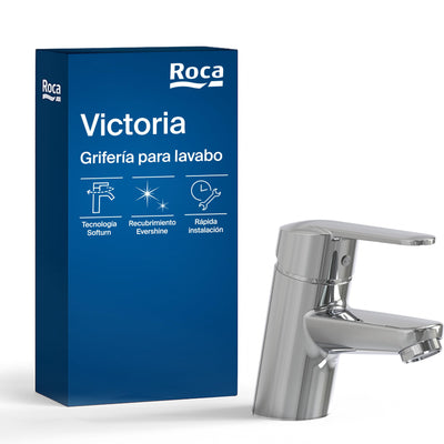 Grifo Lavabo ROCA Victoria A5A3125C00 Cromo con Cadenilla