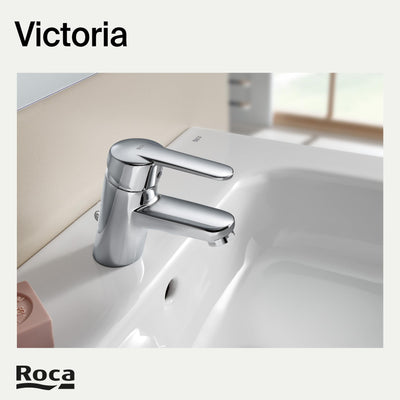 Grifo Lavabo ROCA Victoria A5A3125C00 Cromo con Cadenilla