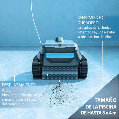Zodiac Sweepy SWY 3500 | Limpiafondos Automático para Piscinas hasta 8x4 m, Limpia Suelo, Paredes y Línea de Flotación, con Cable