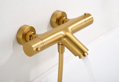 Grifo Baño Ducha IMEX Monza BTM039-4OC Oro Cepillado