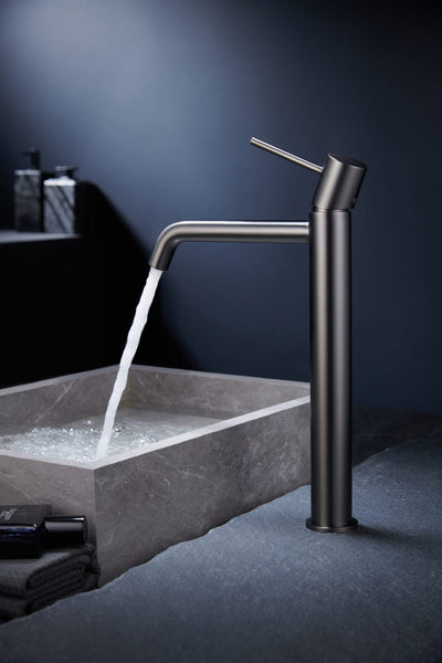 Grifo Lavabo Alto IMEX Monza BDM039-3 Black Gun Metal