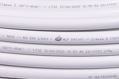 Rollo de tubo multicapa Ø16, Ø20, Ø25, Ø32 mm | Longitudes 25m – 50m – 100m