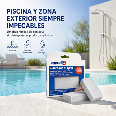 Borrador Mágico Piscinas UNECOL Esponja Piscina Gris