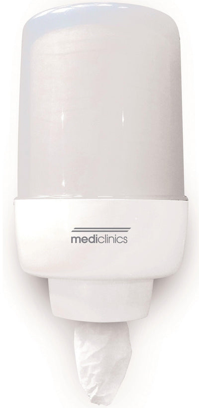 Dispensador de papel bobina Mediclinics DT0602 blanco y gris 145 mm