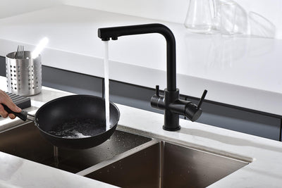 Grifo Cocina 2 Vías para Ósmosis IMEX Marsella GOS004 Negro Mate