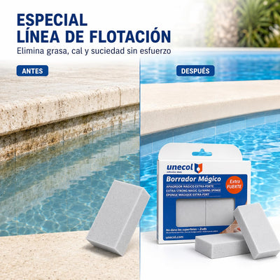 Borrador Mágico Piscinas UNECOL Esponja Piscina Gris