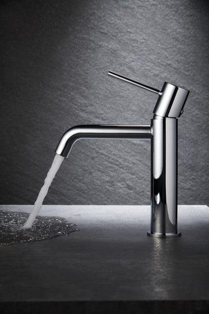 Imex - Grifo Monomando para Lavabo Monza BDM039-1 | Cromo, Cartucho cerámico Ø26 mm, Flexos 3/8”