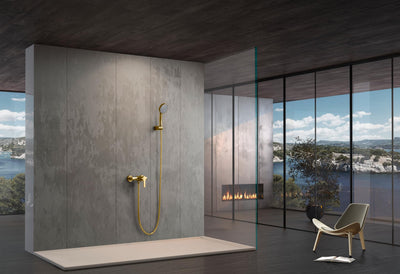Conjunto de Ducha Monomando IMEX Roma BDR001-5OC Oro Cepillado