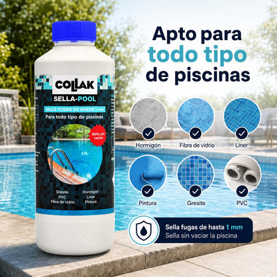 Sellador Fugas Piscina COLLAK Sella-Pool 1L