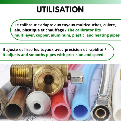 Calibrador y Escariador para Tubo Multicapa Virax | Ø16-20-26-32