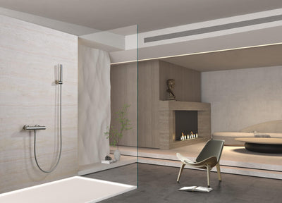 Grifo Termostático de Ducha IMEX MONZA BTM039-5NQ Níquel Cepillado