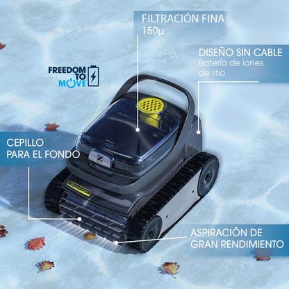 Zodiac Pixel OP-Li 2100 | Limpiafondos sin Cable para Piscinas hasta 7x3 m, Batería de Litio, Ciclo 1h30