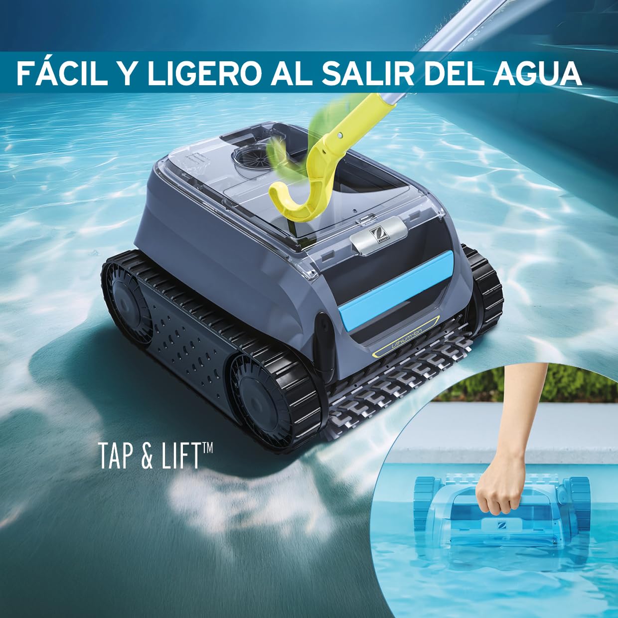Zodiac Freedom OF 42 iQ | Limpiafondos sin Cable para Piscinas 10x5 m, Batería de Litio y App iAqualink