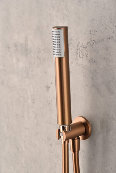 Sistema Ducha Empotrado Termostático IMEX Monza GTT039 Oro Rosa Cepillado