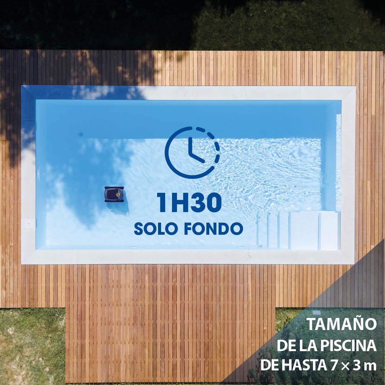 Zodiac Pixel OP-Li 2100 | Limpiafondos sin Cable para Piscinas hasta 7x3 m, Batería de Litio, Ciclo 1h30