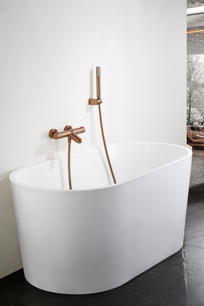 Grifería Baño Ducha Termostática IMEX Monza BTM039-4 Oro Rosa Cepillado
