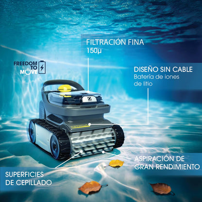 Zodiac Pixel OP 32 limpiafondos bateria, Limpia Fondo y Paredes de Las Piscinas de hasta 8x4m. Batería de Litio, Ciclo de 2h