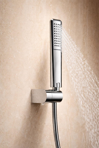 Grifo Ducha Termostático con Kit Completo Flexo 1,8 m y Mango | Grifo Bañera y Ducha Latón Anticorrosión Sistema TURN CLEAN Temperatura Constante | Grifería Baño IMEX Toscana (Cromo)