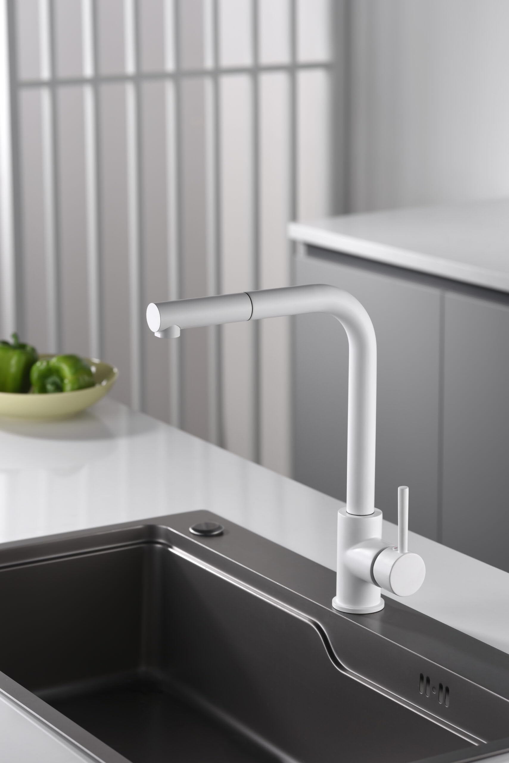 Grifo Cocina IMEX Malta GCE006-BL Blanco Mate