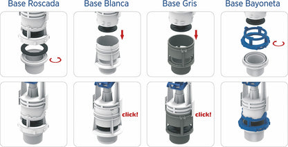 IDROSPANIA -  DESCARGADOR INTERRUMPIBLE CON BASE Y GOMA ASIENTO.