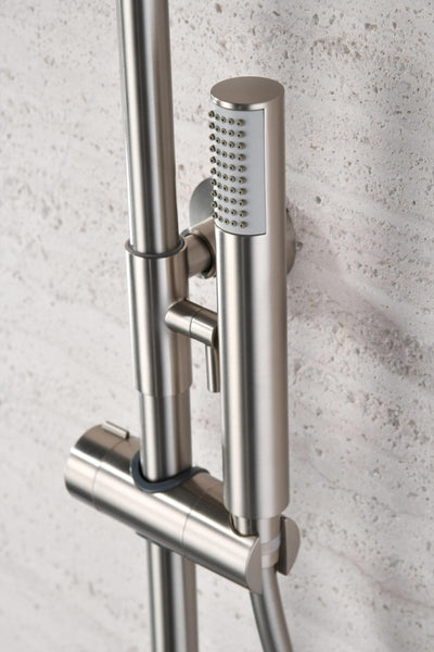 Columna de Ducha IMEX Monza BDM039/NQ Níquel Cepillado