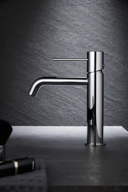 Imex - Grifo Monomando para Lavabo Monza BDM039-1 | Cromo, Cartucho cerámico Ø26 mm, Flexos 3/8”