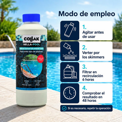 Sellador Fugas Piscina COLLAK Sella-Pool 1L