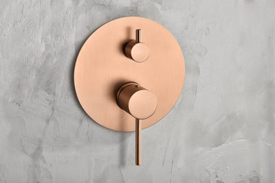 Sistema Ducha Empotrado Monomando IMEX Monza GPM039ORC Oro Rosa Cepillado