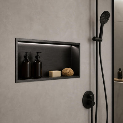Hornacina Ducha Medimex Oceanic HOR005 Black Gun Metal 63x33
